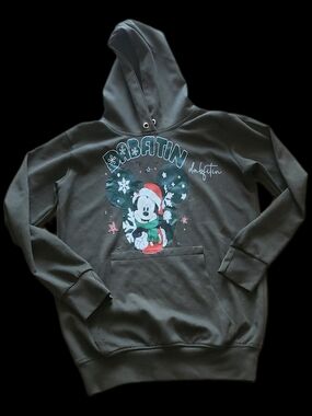 #MC13 Men's Olive Green Mickey Graphic Hoodie
